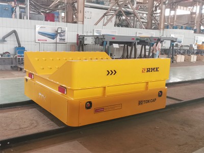 Customized 20 tons Steel coil battery rail transfer trolley