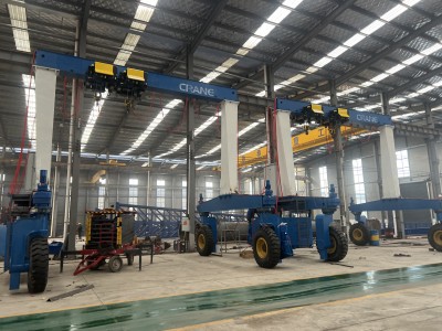 Electric rubber tyred crane debugging completed