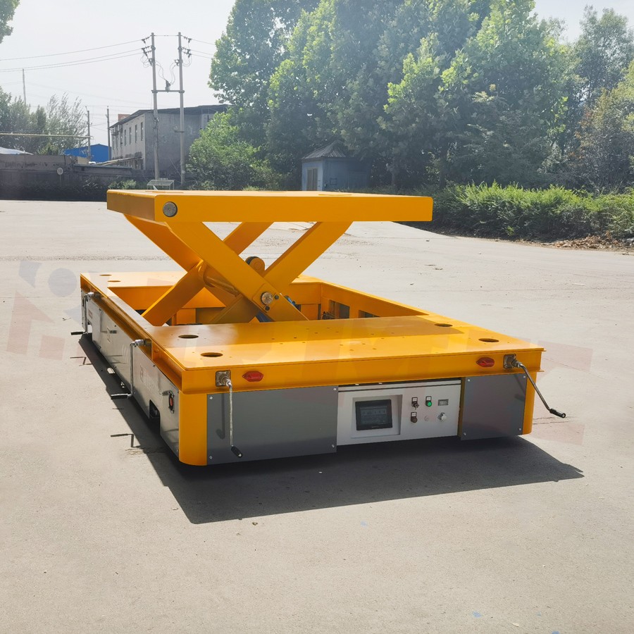 scissor lifting transfer carts for mold handling