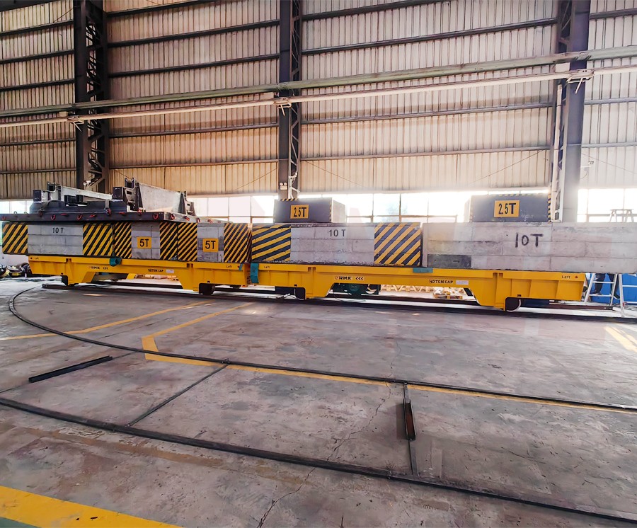 Industrial rail  transfer trolley