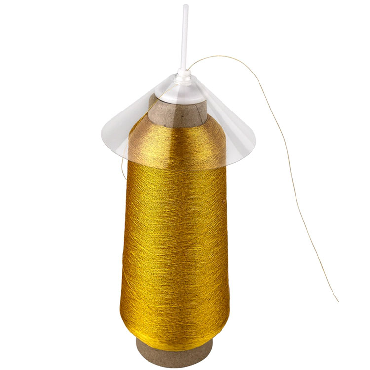 Embroidered gold and silver thread cap, anti tangling, anti winding, anti-static umbrella device, whole thread cap