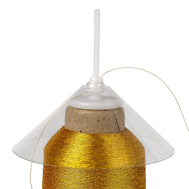 Embroidered gold and silver thread cap, anti tangling, anti winding, anti-static umbrella device, whole thread cap