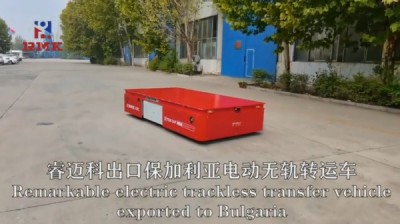 Customized trackless transfer cart