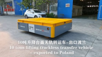 Customized trackless transfer cart