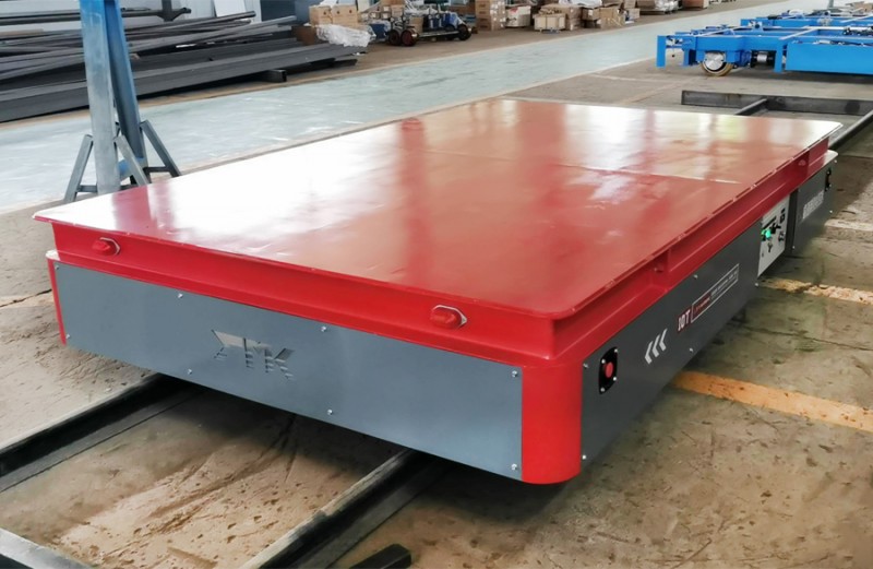 10 Tons battery steel plate rail transfer trolleys