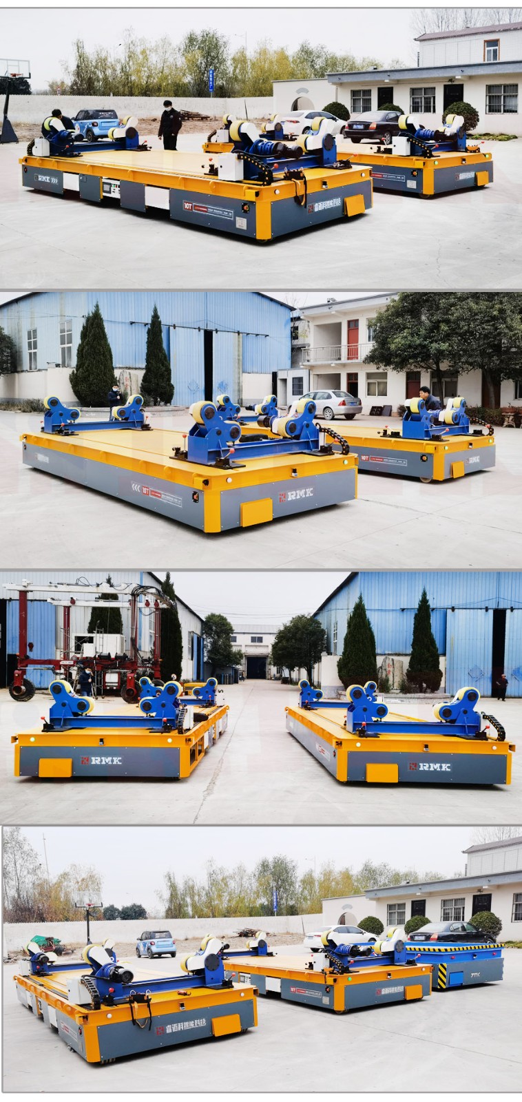 customized trackless transfer carts used for materials handling