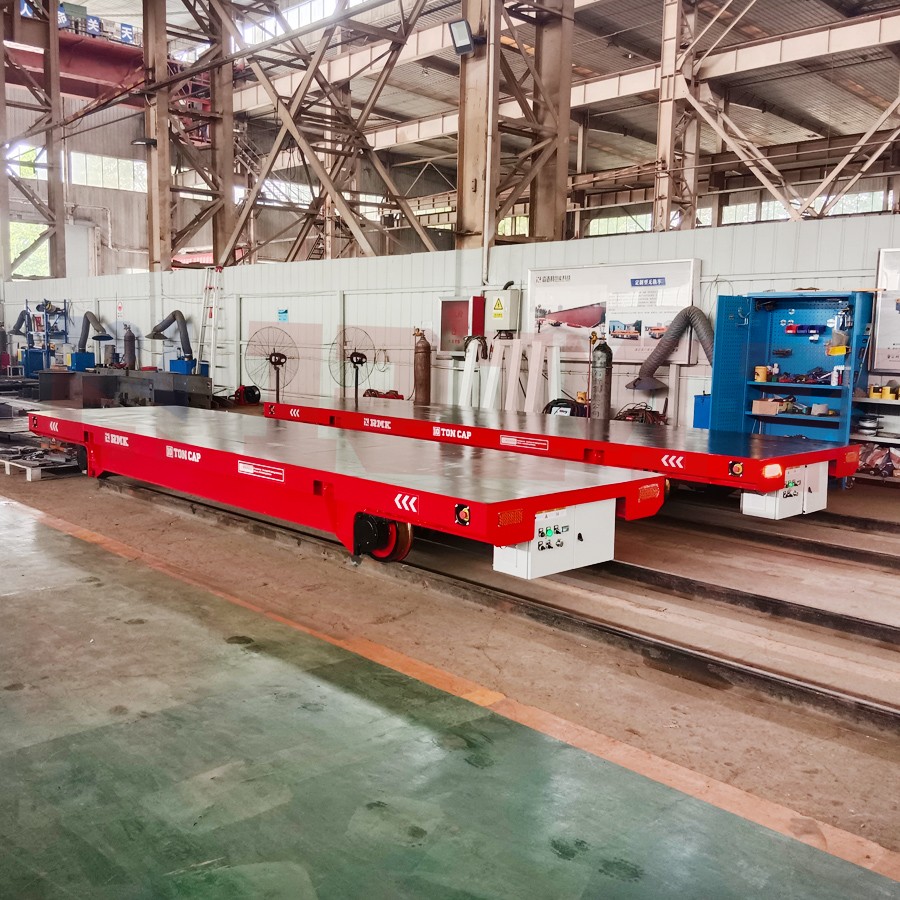 10 tons battery transfer trolley for steel plate handling