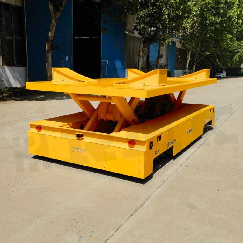 Electrically driven lifting industrial transfer cart