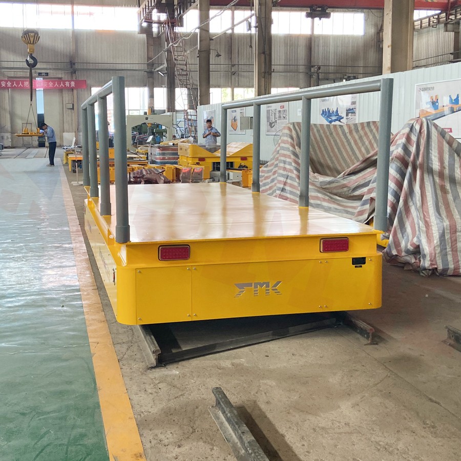 rail transfer trolley for industrial materials handling