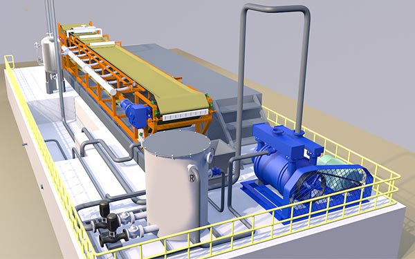 Belt vacuum filter